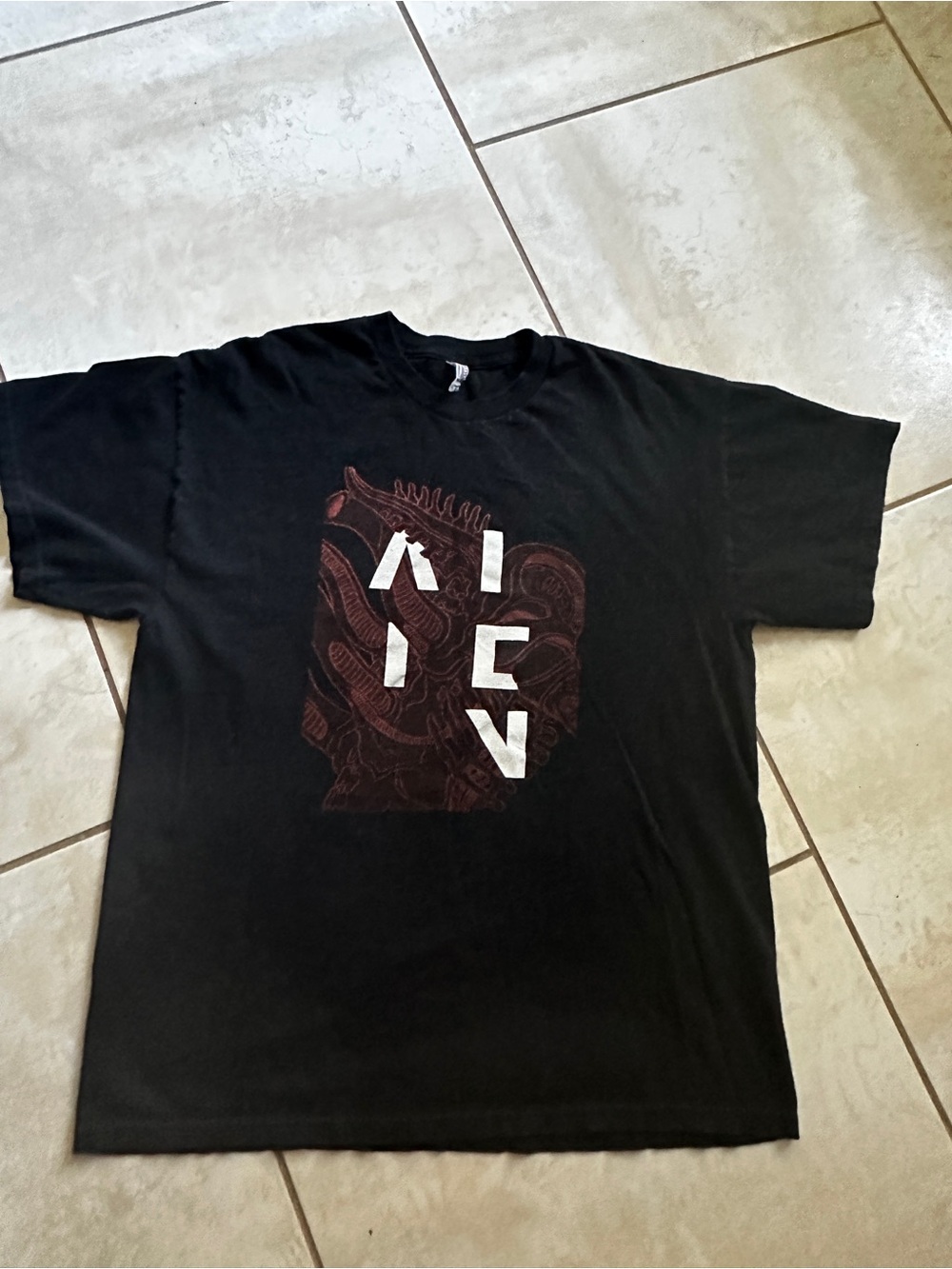 Men’s Alien Black Graphic Short-Sleeve T-Shirt